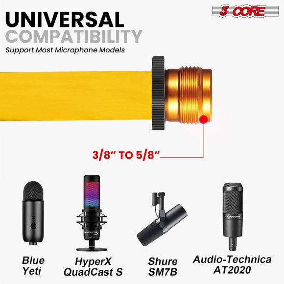 5Core Tripod Mic Stand Adjustable Holder Floor Microphone Boom Arm - Picture 8 of 11